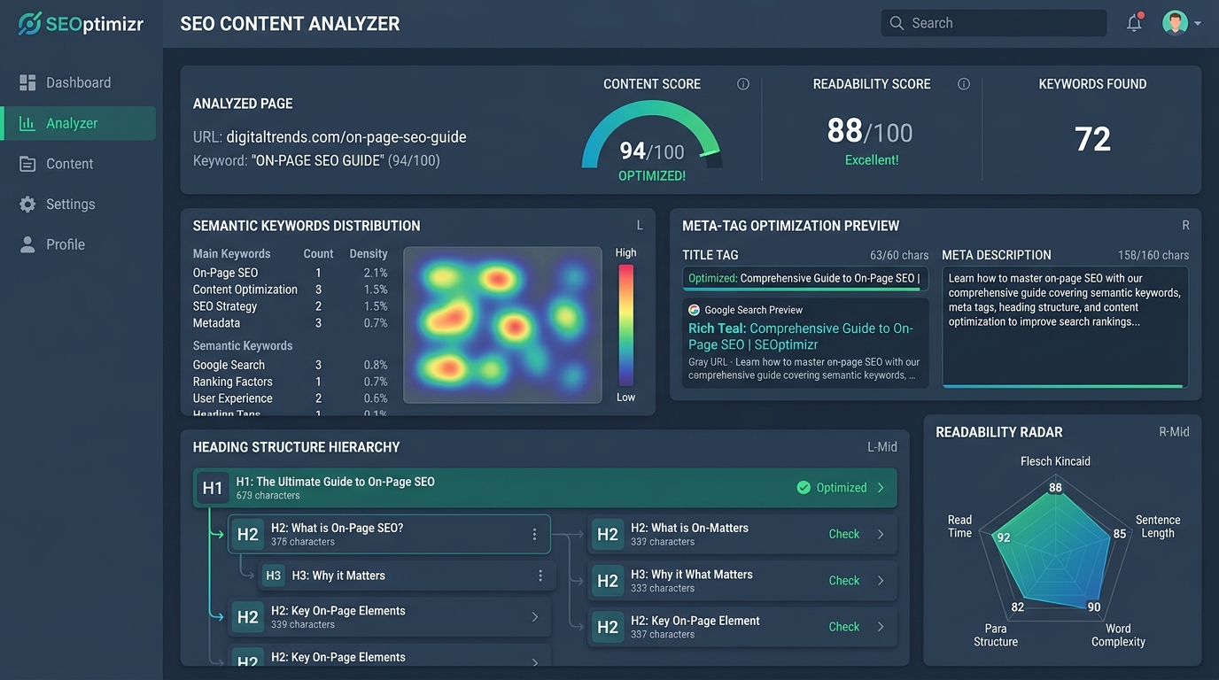 On-Page SEO Optimization and Content Architecture