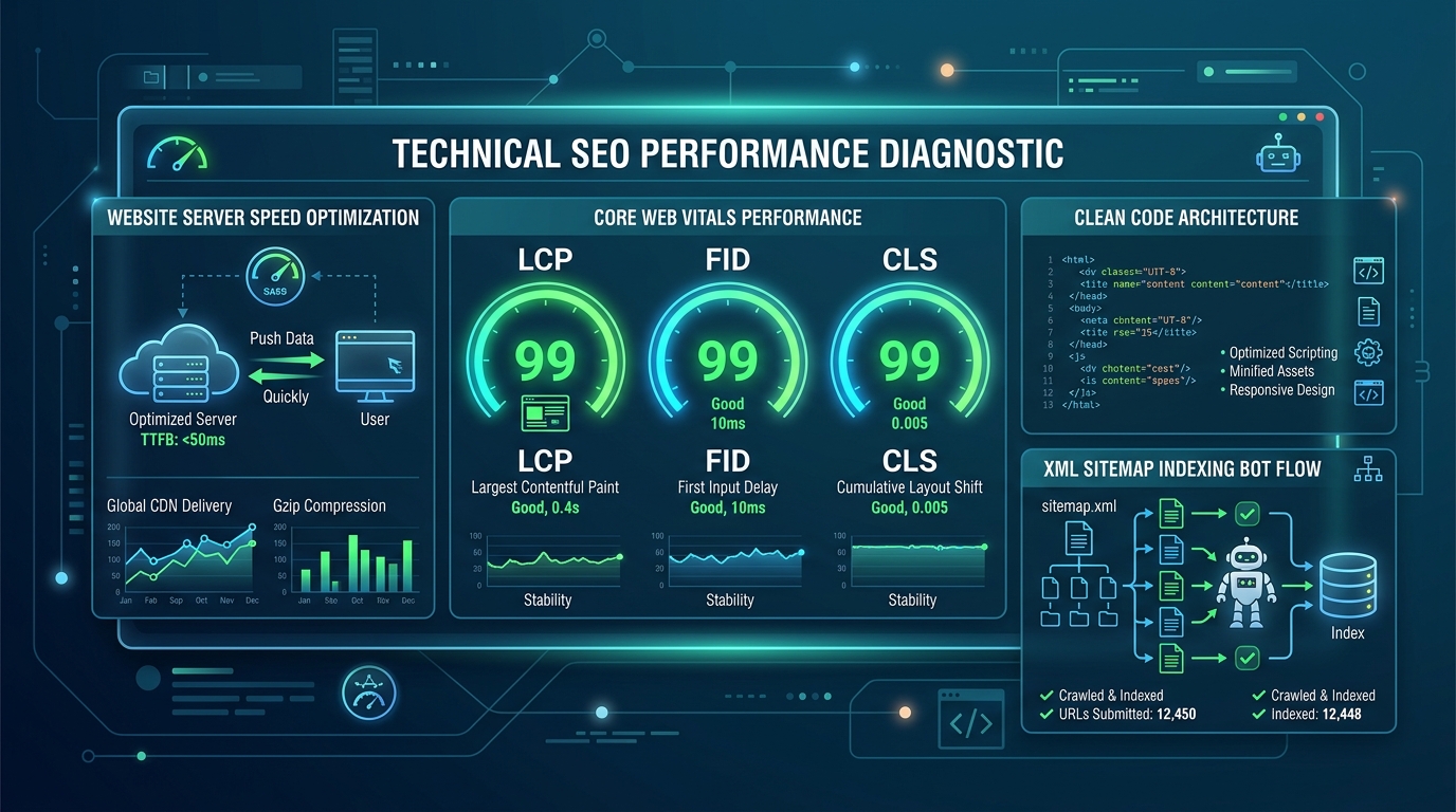 Technical SEO Audits and Core Web Vitals Optimization